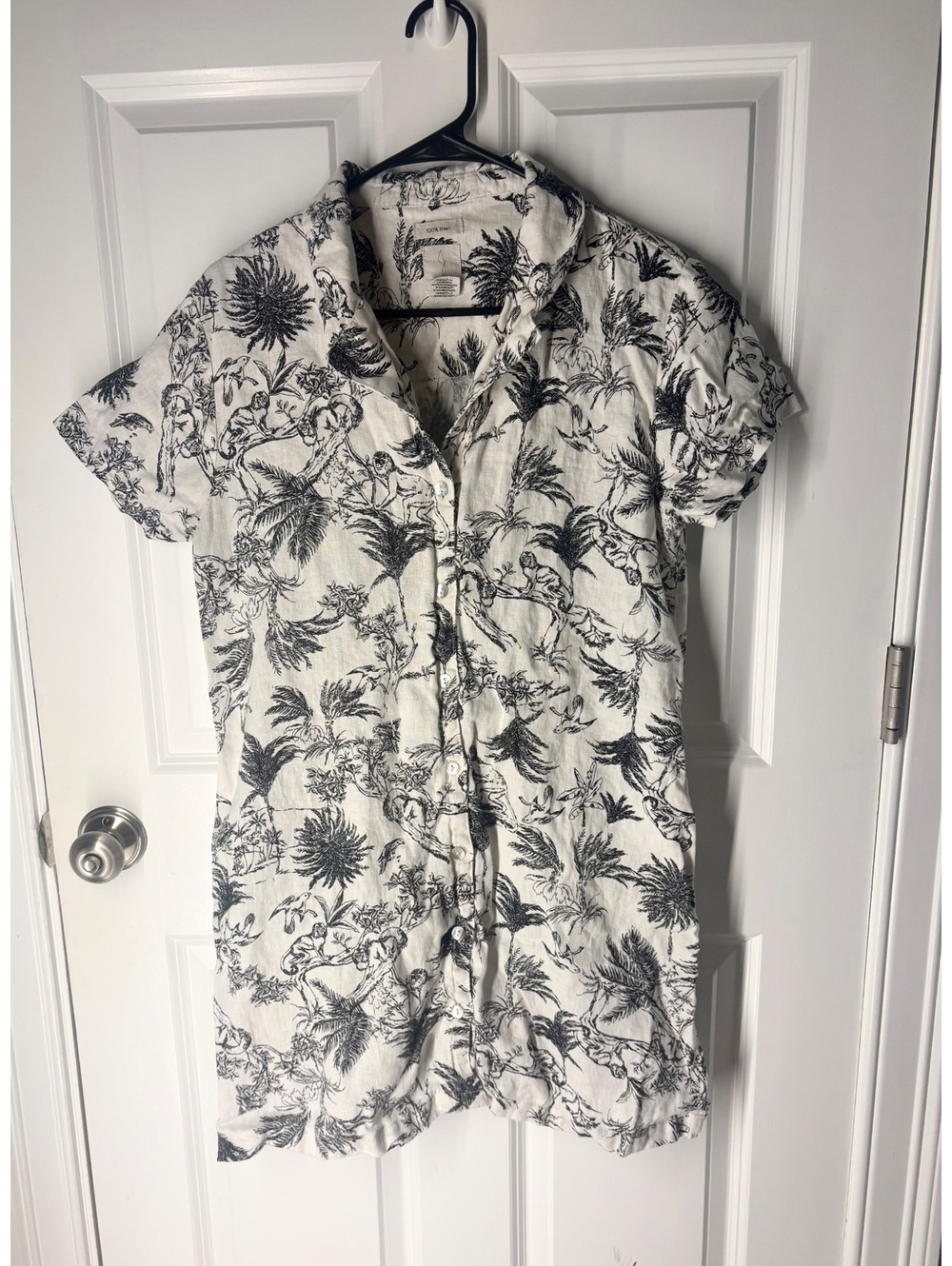 Retro Boho Tropical Safari Chic Resortwear Linen Monochromatic Minimalist Dress